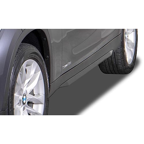 RDX Racedesign Side skirts 'Slim' compatible with BMW X1 (E84) 2009-2015 (ABS glossy black)