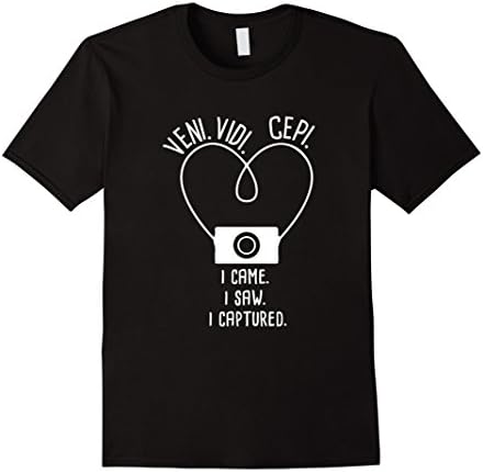 Mens I Came, I Saw I Captured Cool Photography Heart Cute T-Shirt Large Black