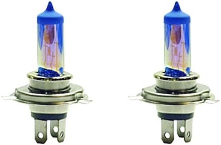 GP Thunder GP85-H4 Blue White 12V 75W/70W Hi/Lo Halogen Xenon Bulb with Quartz Glass (High Wattage 8500K White+Blue 9003 H4 2 Bulbs)