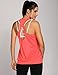SYROKAN Women's Workout Yoga Fitness Sports Racer Back Running Tank Tops Orange M