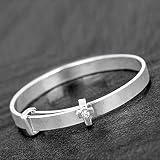 Equilibrium Silver Plated Christening Bangle Baby Newborn Jewelry 6780 view 3