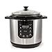 Elite Platinum EPC-813 Maxi-Matic 8Qt Electric Pressure Cooker with Glass Lid and 2 Racks, Black (Stainless Steel)