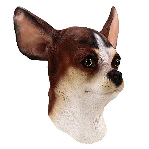 Latex Animal Realistic Chihuahua Dog Halloween Cosplay Fancy Dress