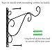 4 Pack 10 Inches Metal Plant Hanging Bracket Hook, for Heavy Duty Doodads, Elegant Hook for Wind Chimes, Flower Baskets, Decorative Plants, Wind Spinners, Bird Feeders, Indoor & Outdoor Décor