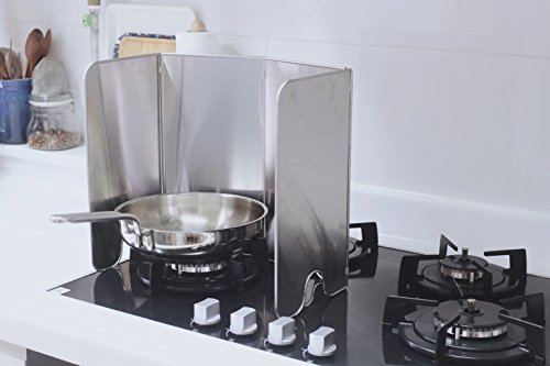 Gas Electric Range Splatter Compact Guard-5P-Stainless Steel
