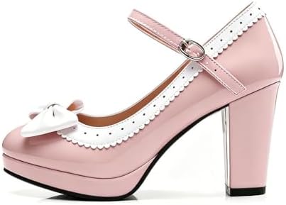 Amazon.com | Women Lolita Shoes Heel Mary Jane Lace Pumps  display picture 1