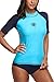 Sociala Women's Short Sleeve Rash Guard Swim Shirt UPF 50+ Rashguard Swimsuit