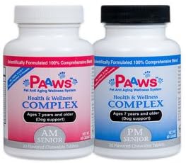 Paaws Dog Vitamins: Senior Dogs 7 Years &amp; Older Large Dog 60+ lbs 30 day supply