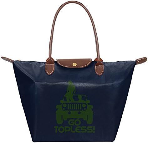 Go Topless Funny Women's Stylish Waterproof Tote Shoulder Bag Shoping Bag