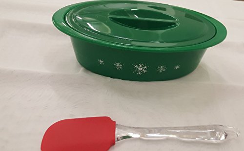 Set of 2 Holiday Microwave Casserole Dishes with Spatula