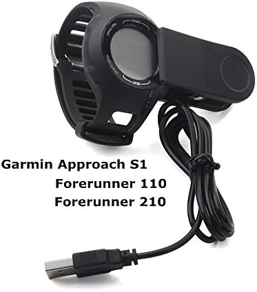 Charging Clip For Garmin Forerunner- Replacement USB Charger Adapter Charge Cord Charging Cable for Garmin Approach S1, Forerunner 110, and Forerunner 210 GPS Smart watch
