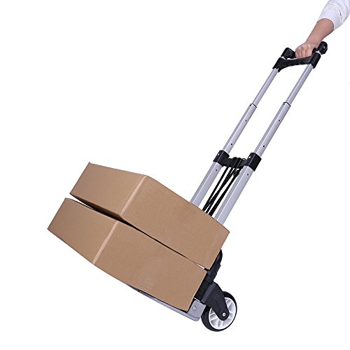 Heavy Duty Aluminium Folding Luggage Trolley,Lightweight Foldable Small