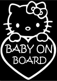 Hello Kitty Baby on board Die cut vinyl decal sticker car window laptop choose color