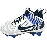 Nike Force Savage Pro 3 Mid Men's Football Cleats White Blue Black DM5453-110 Size 13 Medium US