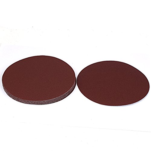 uxcell Woodworking Tool 100 Grit Hook and Loop Sanding Paper Discs Brown 10PCS