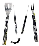 Requip'd 3 Piece Stainless Steel Hockey BBQ Set