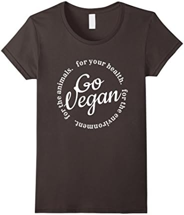 Women's Go Vegan T-Shirt. For your health Vegan Tee Medium Asphalt