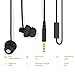 MAXROCK Wired Headphones in-ear Headphone Sports Earphone Wired Stereo Sound Noise Cancelling Earbuds (Black)