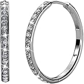 VIFE 18K Gold Plated Hoop Earrings for Women Sparkle Large Hoops Earrings For Women