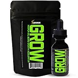 GROW Maximum XXL Beard Growth & Mustache Accelerator - #1 Formula Serum Oil Worldwide - Grow MORE NEW Facial Hair, Fix Patchy Beards, Fill Patches GUARANTEED! XL Enhancer & Conditioner (30-day supply)