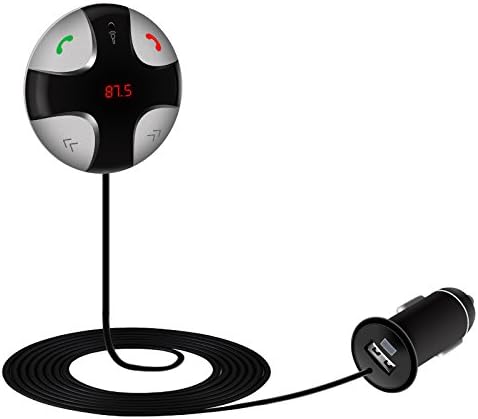 TopePop Bluetooth FM Transmitter Car Kit Wireless Handsfree Calling with Magnetic Music Adapter Receiver Cellphones Car Speaker Converter