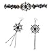 RareLove Vampire Gothic Choker Necklace and Earrings Set Spider Web Charm for Halloween Costume
