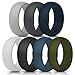 ThunderFit Silicone Rings, 7 Pack & Singles Wedding Bands for Men - 8.7 mm Wide primary