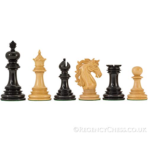 Constantine Luxury Ebony Chess Pieces 4.5 Inches