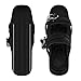 Snowfeet - Mini Short Ski Skates for Snow | Skis for Winter Shoes | Short Snowskates Snowblades Skiboards | The Real Original (Black)