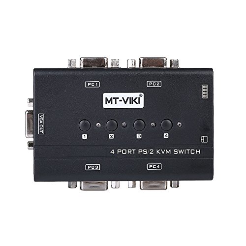 Buy MTViki 4port VGA KVM Switch PS/2 Mouse Keyboard Console Manual
