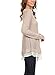 12 Ami Solid Long Knit Chiffon Hem Tunic Top Beige Marled 2XL