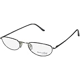 Marcolin 7215 Mens/Womens Designer Full-rim Flexible Hinges Conservative School Teacher Look Style Eyeglasses/Spectacles (49-21-140, Silver/Gray)