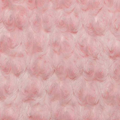 Baby Pink Minky Rose Cuddle Fabric - 60" Wide - Style# 18512