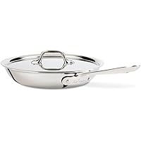 All-Clad 41106 Stainless Steel Tri-Ply Bonded Dishwasher Safe Fry Pan with Lid/Cookware, 10-Inch, Silver