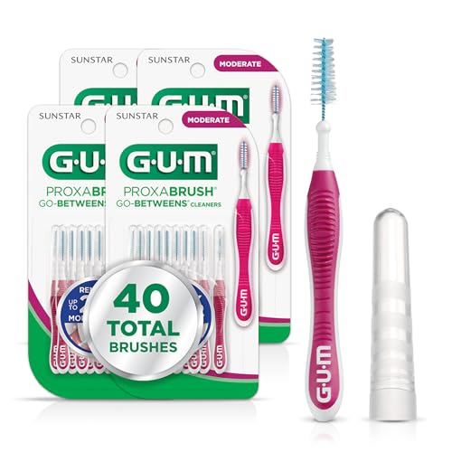 GUM Proxabrush Go-Betweens Moderate Interdental Brushes – Soft Bristle Dental P…