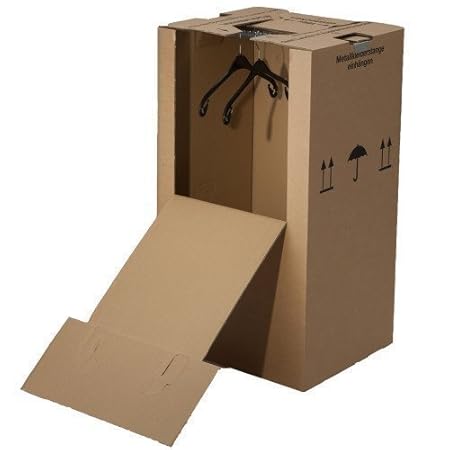 2 Mini-Kleiderboxen 600 x 510 x 1000 mm/Qualität: 2.40 BC (doppelwellig