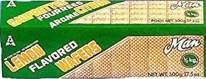 Man Delicious Wafers Lemon Flavored No Preservatives 17.5 Oz. Pk Of 3.
