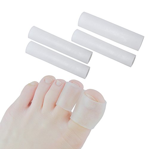 Sumifun Toe Protectors, Gel Toe Separators Bunion Relief Big Toe Pads Toe Sleeves- Foot Corn Remover & Blisters Callus Bunion Relief (Transparent)