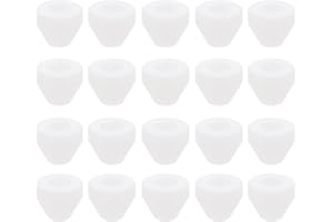 VILLCASE 20Pcs Pe Wear-Resistant Sleeve for Pen Turning White Non-Stick Insulation Gaskets with 60-Degree Taper for Easy Fini