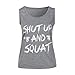 Summer Yoga Tops,Lamolory Women Workout Tank T-Shirt - Gym Clothes Fitness (Gray, XL)