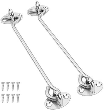 Generic Stainless Steel Cabin Hook And Eye Latch Lock Shed Gate Door Catch Silent Holder