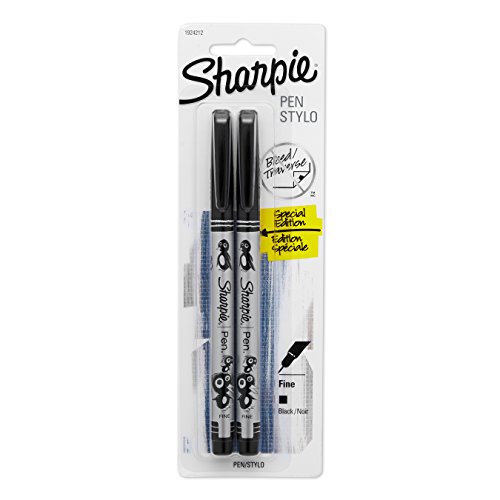 Sharpie Wraps Pen, Fine Point, 2-Pack, Black (1924212)