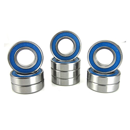 12x24x6mm Precision Ball Bearings ABEC 3 Blue Rubber Seals (10)