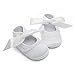 Delebao Baby Girl Infant White Satin Shoes Bootie Dance Ballerina Slippers (9-12 Months, Shoes)
