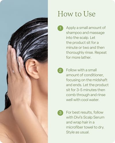 Divi Shampoo and Conditioner Set for Women and Men - Hair Care Duo for All Hair Types, Adds Volume, Lift, and Bounce, Strengthens and Nourishes Hair - Full Size, 2 x 12 Fl Oz