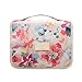 Portable Hanging Travel Cosmetic Bag - Mr.Pro Waterproof Organizer Travel Makeup Toiletry Bag for Women/Men, Shaving Kit with Hanging Hook for vacation (White Flower)