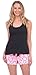 Cozy Loungewear Women's Fun Printed Tank and Shorts 2 Piece Pajama Set