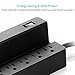 Power Strip BESTEK 8-Outlet Surge Protector 1700 Joules with 5-Port 40W Desktop USB Charging Station