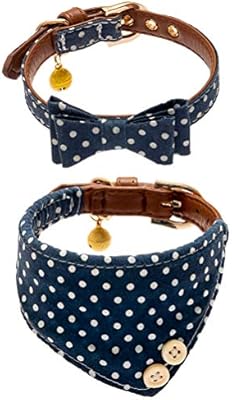 navy blue dog collar and leash
