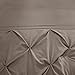 Comfort Spaces Cavoy 3 Piece King Duvet Cover Zipper Closure and Corner Ties Pinch Pleated Tufted Ultra Soft Microfiber Luxury Bedding-Set, Taupe
